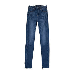American Eagle Womens Super Hi-Rise Jegging Crop Size 2 Reg. Denim Stretch 25X30